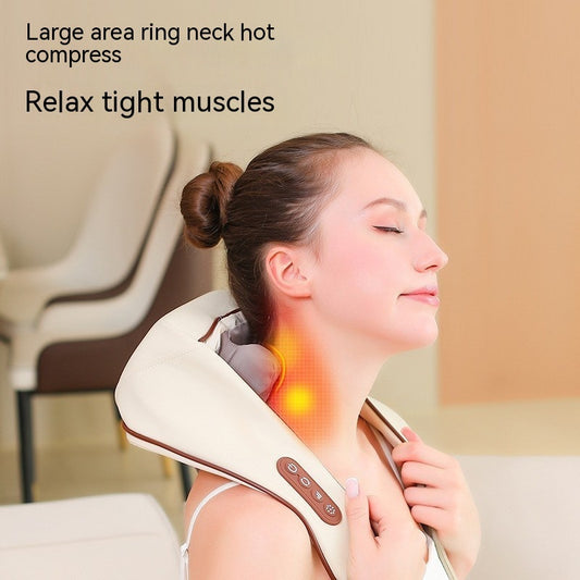Kneading Shoulder & Neck Massager – Rechargeable Hot Compress Home Massage Device