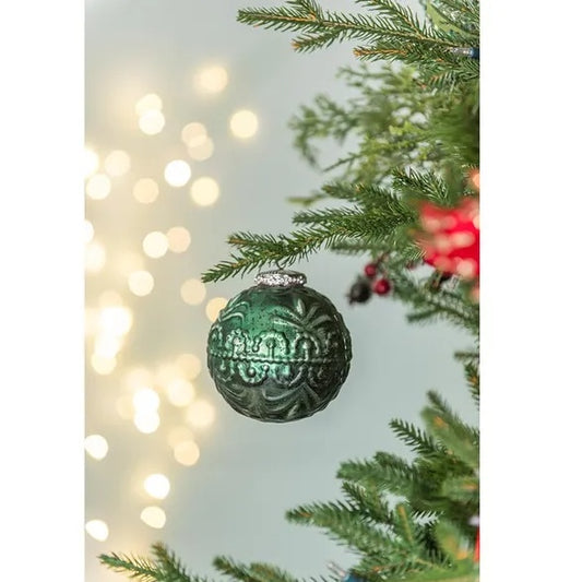 D3.9 Glass Christmas Ball Ornaments – Set of 6 Modern Decorative Tree Baubles