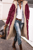 Women’s Solid Color Hooded Long Coat – Double-Sided Wear Winter Cardigan Jacket