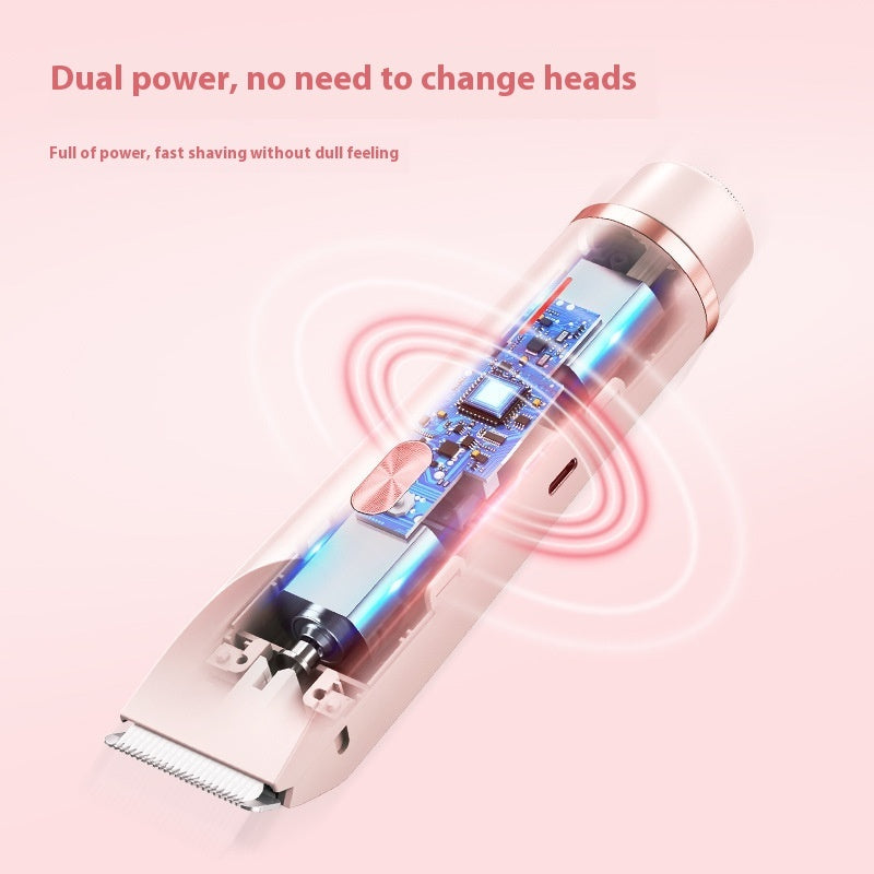 2-in-1 Women’s Electric Hair Remover – Double Head Shaver for Bikini, Body & Underarms (Wet & Dry)