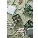 D3.9 Glass Christmas Ball Ornaments – Set of 6 Modern Decorative Tree Baubles