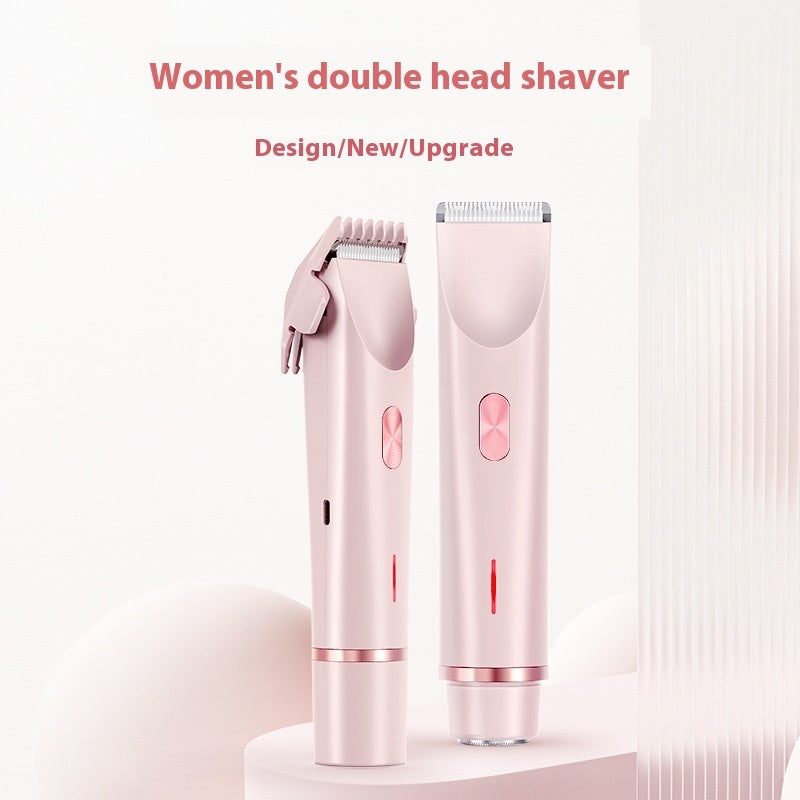 2-in-1 Women’s Electric Hair Remover – Double Head Shaver for Bikini, Body & Underarms (Wet & Dry)