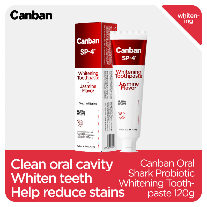 Canban SP-4 Whitening Toothpaste – Jasmine Fresh Formula (120g)