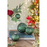 D3.9 Glass Christmas Ball Ornaments – Set of 6 Modern Decorative Tree Baubles
