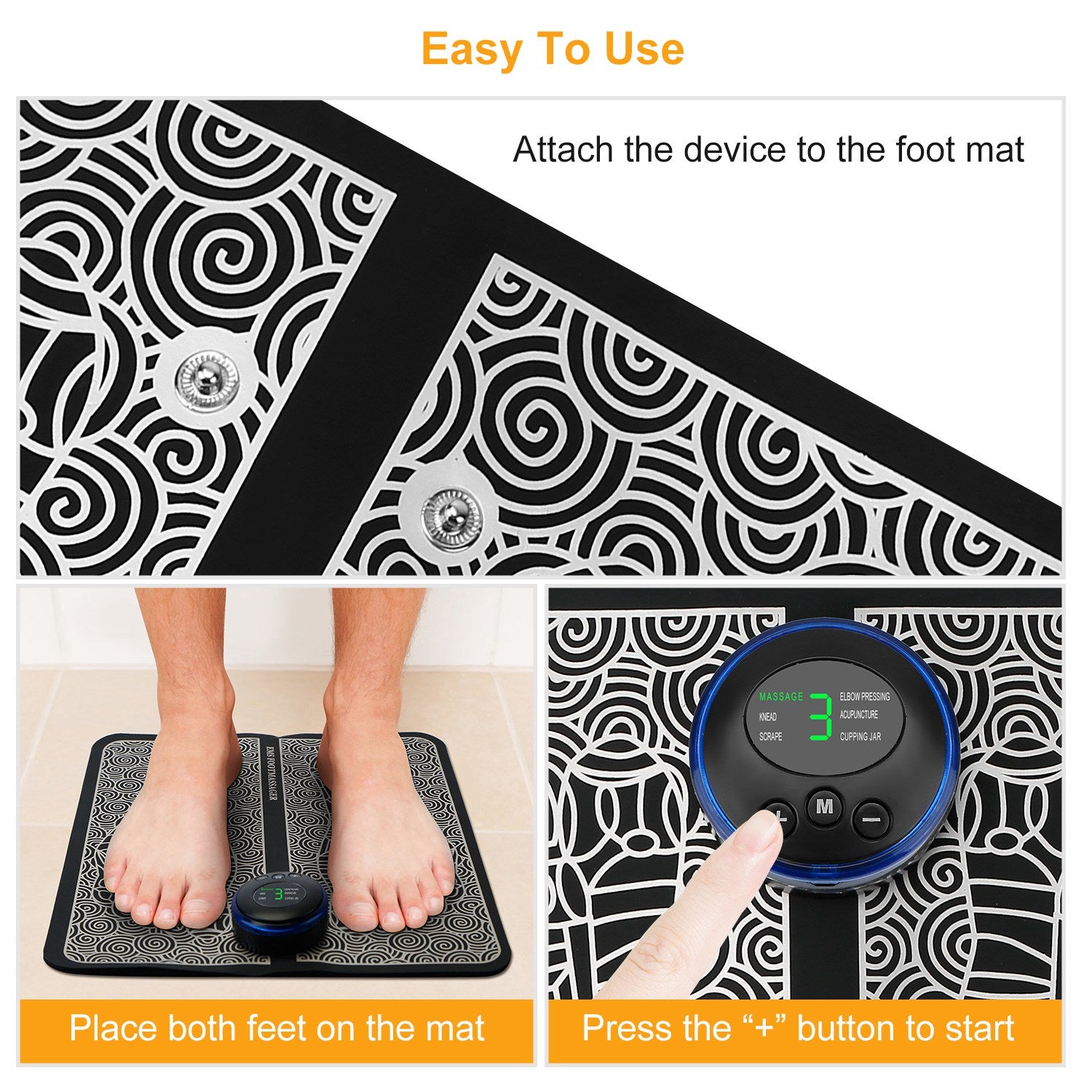 Electric Foot Massage Pad – EMS Foot Stimulator for Pain Relief & Relaxation