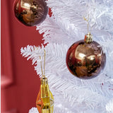 HOMCOM 8' Slim White Pencil Christmas Tree – 618 Tips, Realistic & Easy Setup