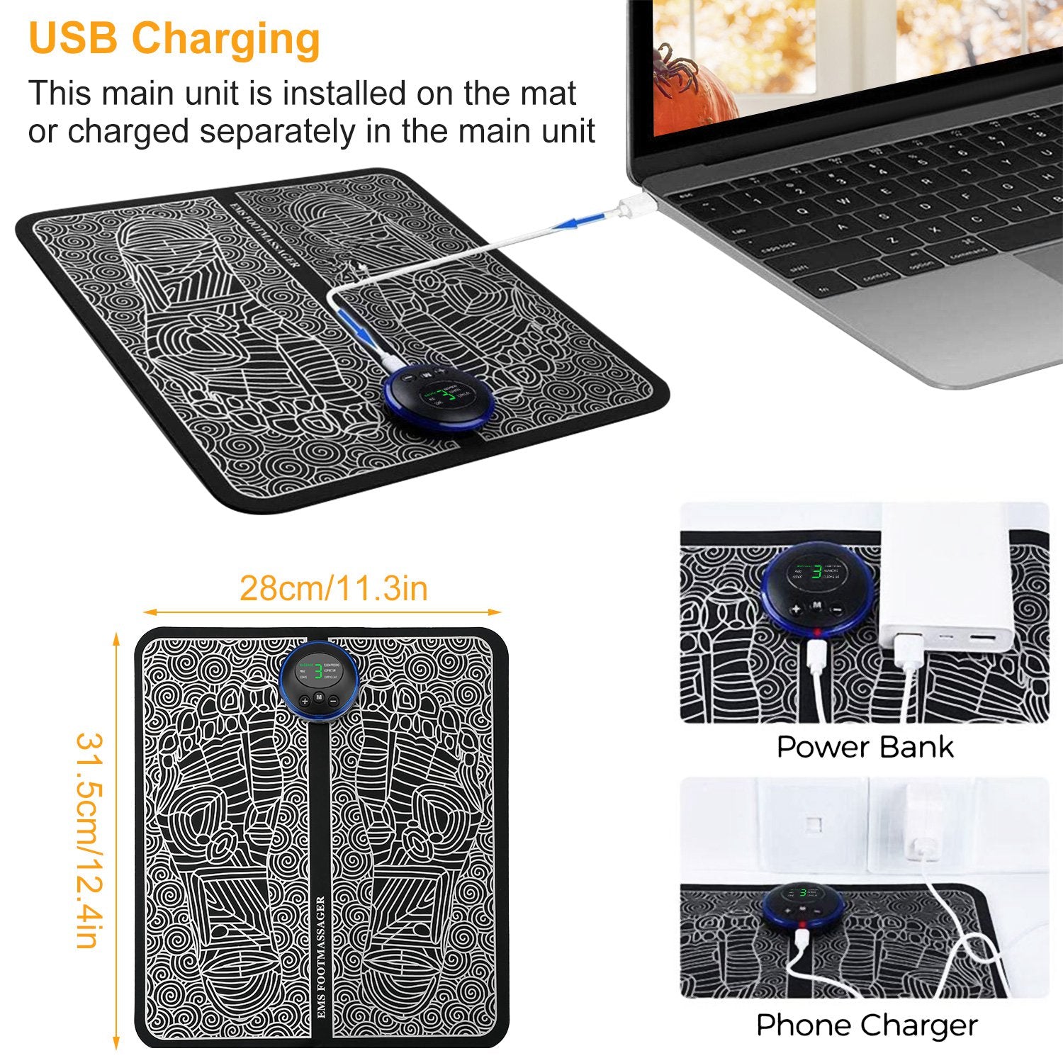 Electric Foot Massage Pad – EMS Foot Stimulator for Pain Relief & Relaxation