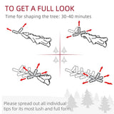 HOMCOM 8' Slim White Pencil Christmas Tree – 618 Tips, Realistic & Easy Setup